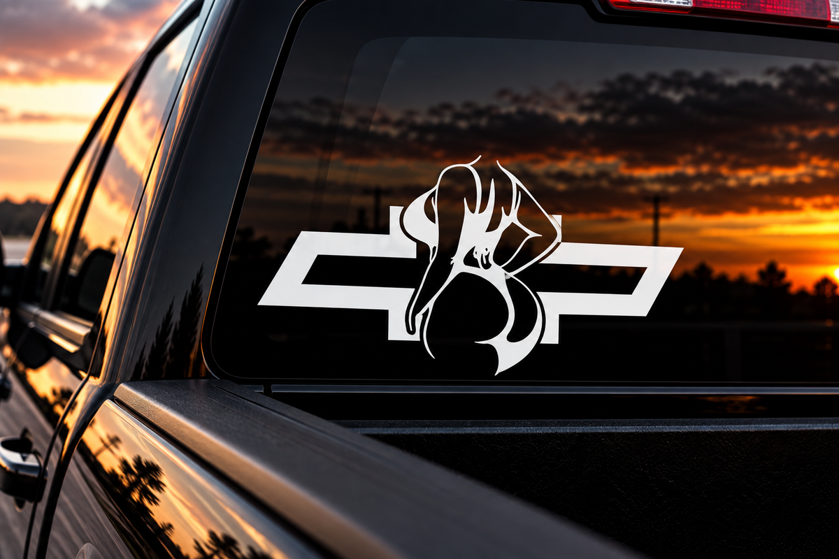 Chevy Ass Cheeks Logo - DECAL