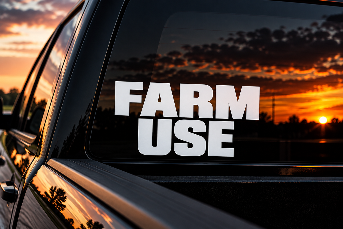 Farm Use Decal - DECAL