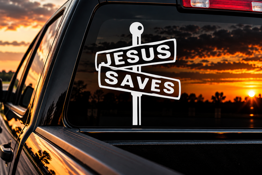 Jesus Saves "Sign Decal" - DECAL